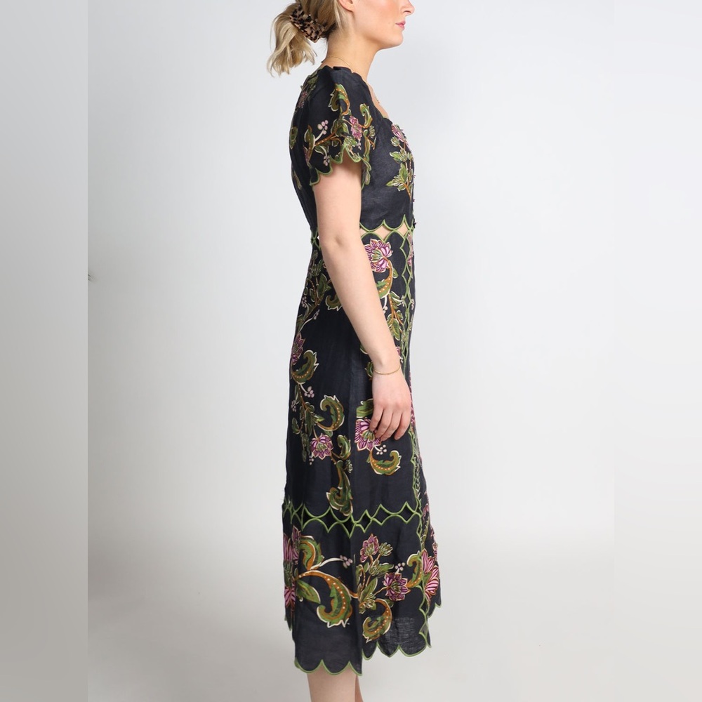 NWT Farm Rio Black Ravenala Short Sleeve Maxi Dress - Picture 11 of 11